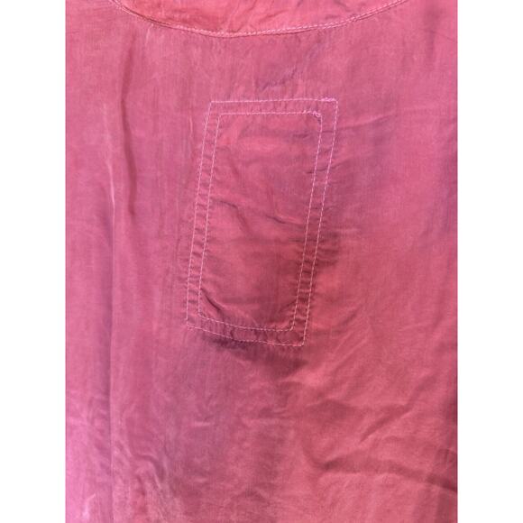 Johnny Was Pete & Greta Long Sleeve Capras Blouse Shirt Tunic Sz Small Burgundy - Picture 3 of 12